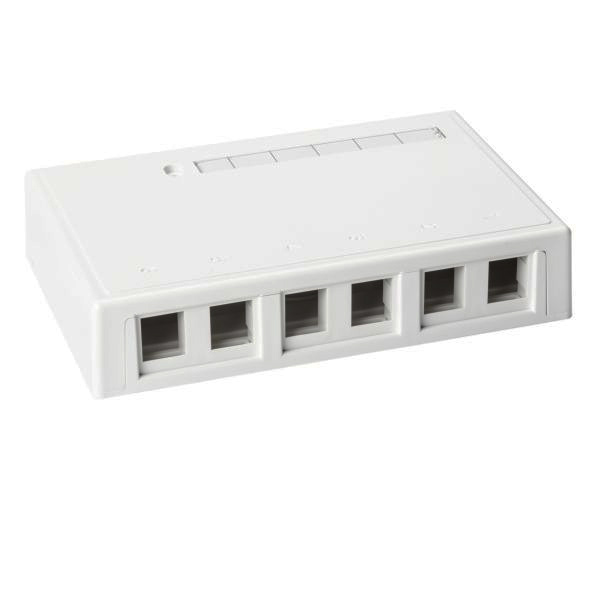 SMBSIX-W HellermannTyton  Keystone Faceplates Frames