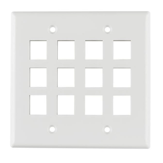 FPDG12-W HellermannTyton  Keystone Faceplates Frames