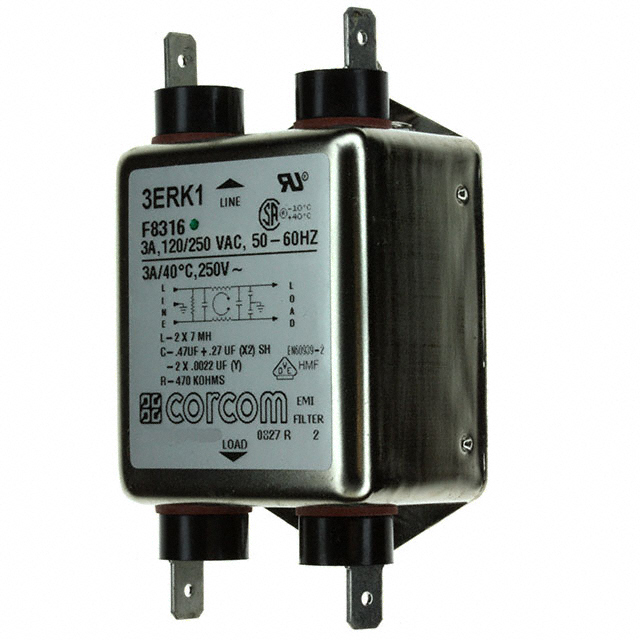 1-1609036-7 TE Connectivity Corcom Filters  Modules de filtrage de ligne électrique