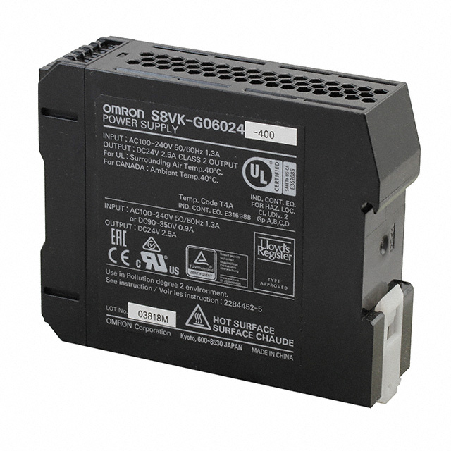 S8VK-G06024-400 Omron Automation and Safety  Industrial DIN Rail Power Supplies