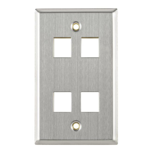 FPQUAD-SS HellermannTyton  Keystone Faceplates Frames