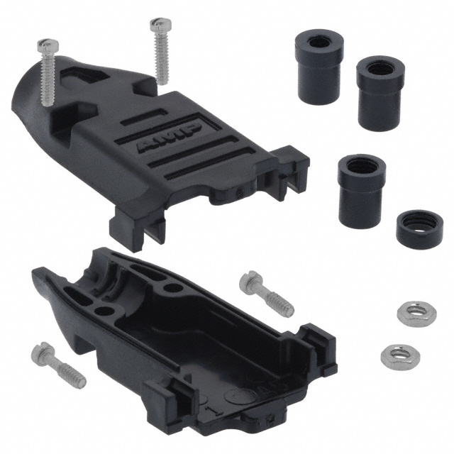 748678-1 TE Connectivity AMP Connectors  Capots de connecteurs D-Sub en forme de D