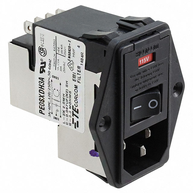 1-6609103-3 TE Connectivity Corcom Filters  Moduli di ingresso alimentazione (PEM)