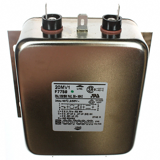 20MV1 TE Connectivity Corcom Filters  Netzfiltermodule