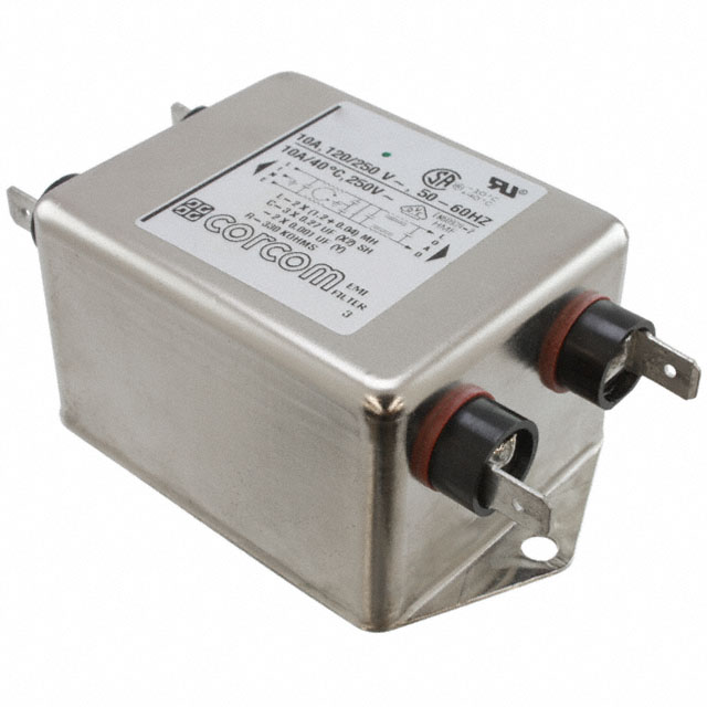 10MV1 TE Connectivity Corcom Filters  Modules de filtrage de ligne électrique