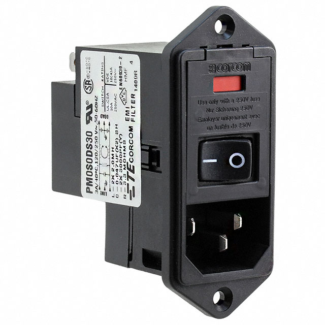 8-6609940-5 TE Connectivity Corcom Filters  Moduli di ingresso alimentazione (PEM)