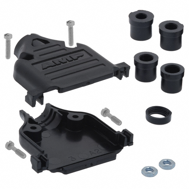 748678-3 TE Connectivity AMP Connectors  Capots de connecteurs D-Sub en forme de D