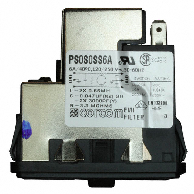 PS0S0SS6A TE Connectivity Corcom Filters  Power Entry Modules (PEM)
