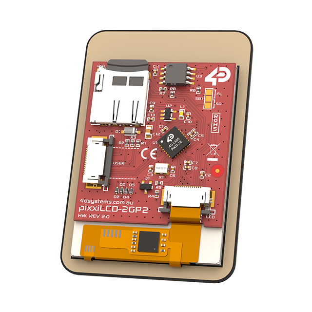 PIXXILCD-20P2-CTP-CLB 4D Systems Pty Ltd  Modules d'affichage - LCD OLED Graphic