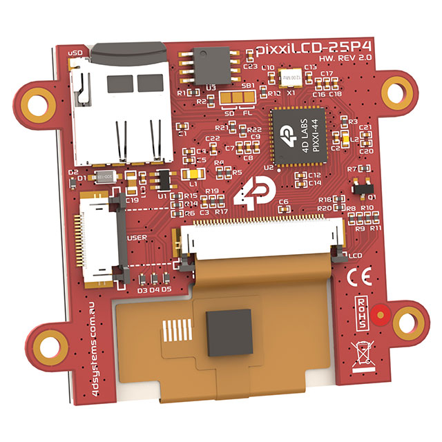PIXXILCD-25P4-CTP 4D Systems Pty Ltd  Modules d'affichage - LCD OLED Graphic